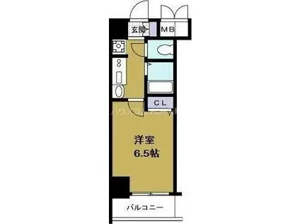 EC大阪ベイエリア(1K/6階)の間取り写真