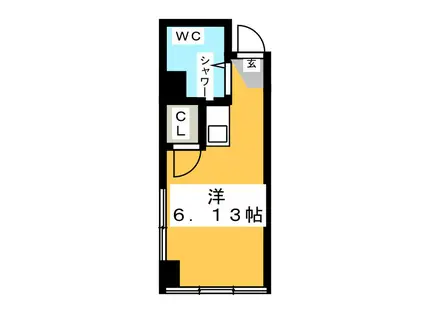 SAビル(ワンルーム/2階)の間取り写真