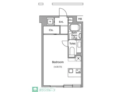 ヴォアラクテ西早稲田(ワンルーム/3階)の間取り写真