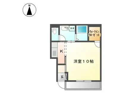メゾン・オランジュ(1K/1階)の間取り写真