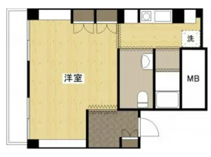 KSB 祇園(ワンルーム/9階)の間取り写真