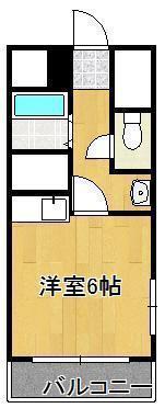 オリエンタル南小倉(1K/4階)の間取り写真