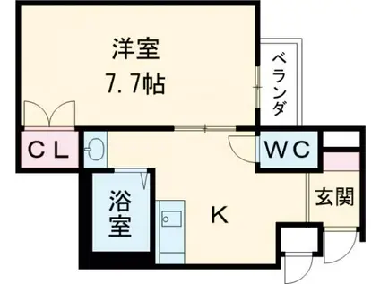 BRAVAS-I(1K/3階)の間取り写真