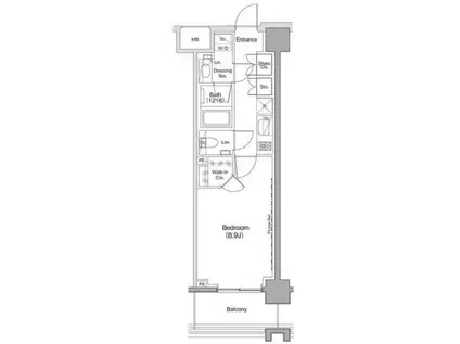 ヴェール・クレール大崎(1K/7階)の間取り写真