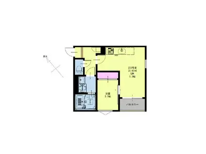 REGALEST泉中央W(1LDK/2階)の間取り写真