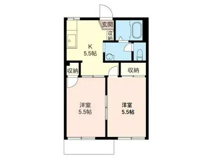 レスポワール(2K/2階)の間取り写真