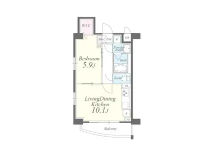 CONTRAIL(1LDK/5階)の間取り写真