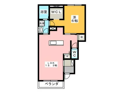 サンライフTODA(1LDK/1階)の間取り写真