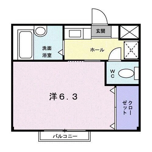 シティ大森(1K/2階)の間取り写真
