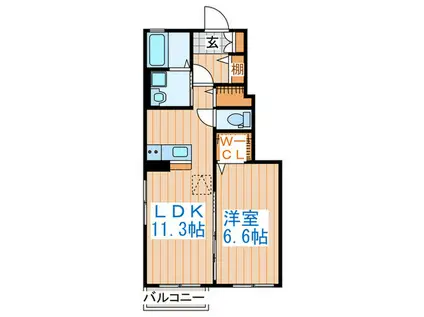 LA・LUCE(1LDK/1階)の間取り写真