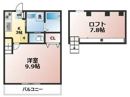 ルミナス(ワンルーム/1階)の間取り写真