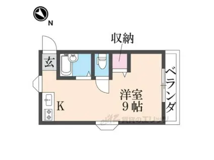 シャンテー三矢2(ワンルーム/2階)の間取り写真