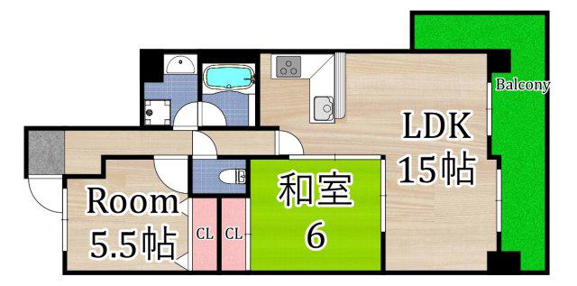 パードレ関目(2LDK/11階)の間取り写真
