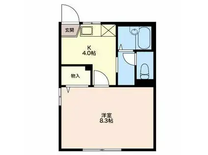 フレグランス あすか(1K/1階)の間取り写真