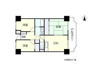 プレスト・コート 弐番館(3DK/3階)の間取り写真