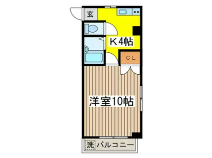 クレドール(1K/1階)の間取り写真
