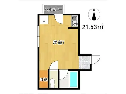 シティハイム森ノ宮(ワンルーム/2階)の間取り写真