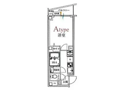 BCASA OJIII(1K/2階)の間取り写真