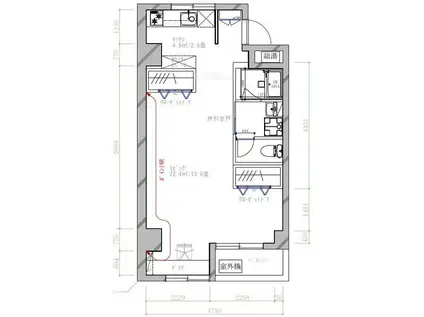 コーシンPARTII(ワンルーム/2階)の間取り写真
