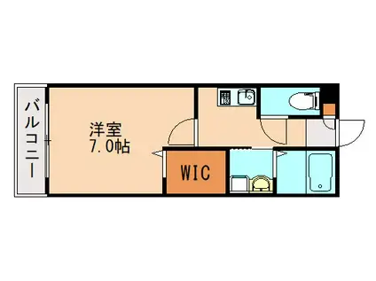 マリーナベルデ(1K/1階)の間取り写真