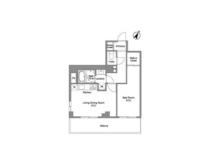 BPRレジデンス練馬富士見台(1LDK/4階)の間取り写真