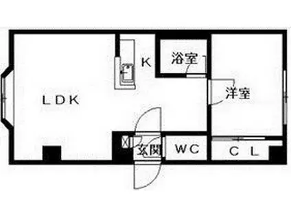 モアニューストリート(1LDK/3階)の間取り写真