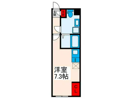 ピースフルパレス田端(ワンルーム/2階)の間取り写真