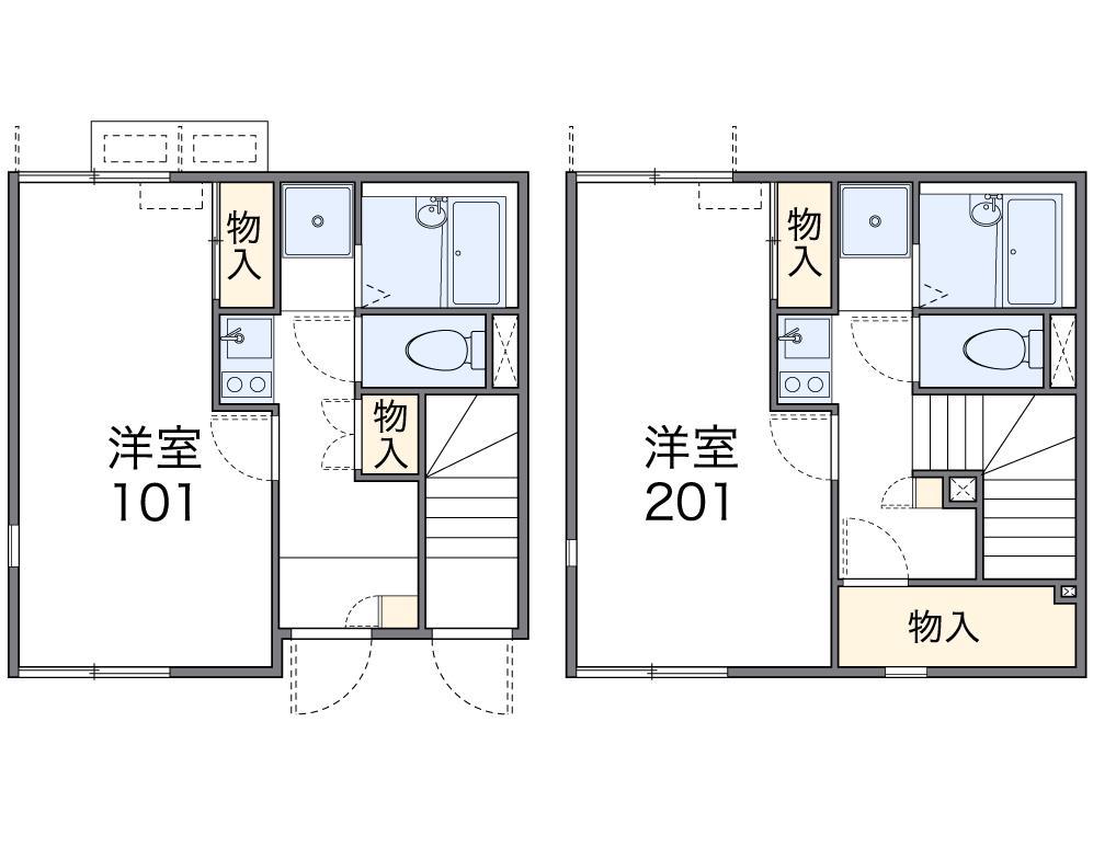レオネクスト喜多II(1K/2階)の間取り写真