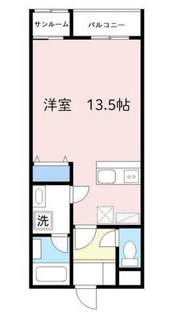 PLAZA新園町(ワンルーム/1階)の間取り写真