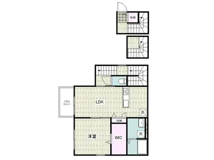 ル・クール(1LDK/2階)の間取り写真