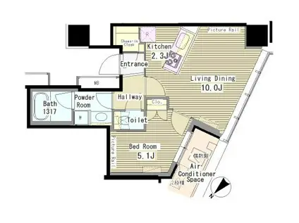 マイタワーレジデンス(1LDK/14階)の間取り写真