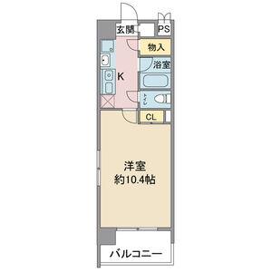 レージュASANO(1K/2階)の間取り写真