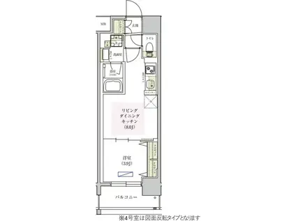 アーバネックス東梅田(1LDK/11階)の間取り写真