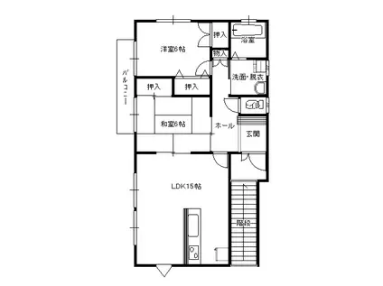 コーポヤマト(2LDK/2階)の間取り写真