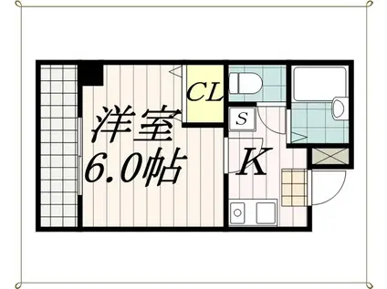 オークパレス(1K/3階)の間取り写真