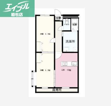 ソネヴァ(2LDK/1階)の間取り写真