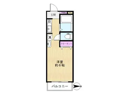 マンショントレド(1K/1階)の間取り写真