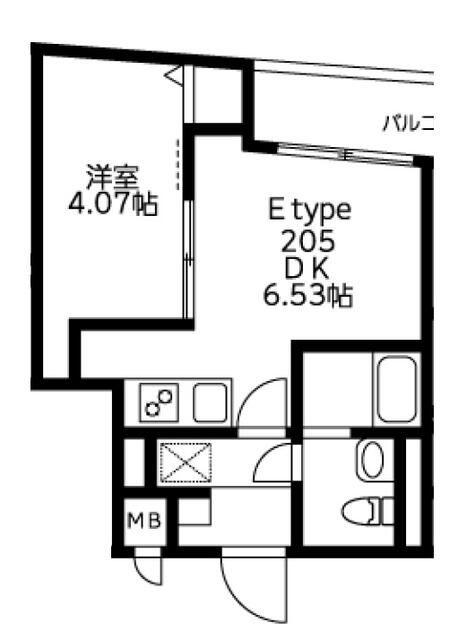 U RESIDENCE武蔵小山(1DK/B1階)の間取り写真