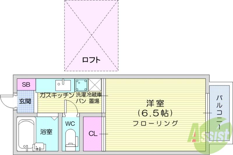 ファインハイツ(1K/1階)の間取り写真