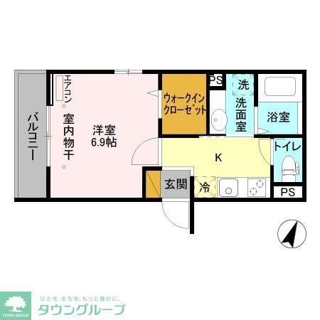 コンフォート リリィ(1K/3階)の間取り写真