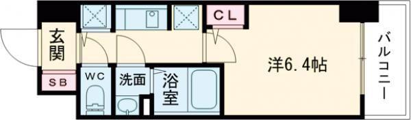 S-RESIDENCE堺湊駅前AZURE(1K/11階)の間取り写真