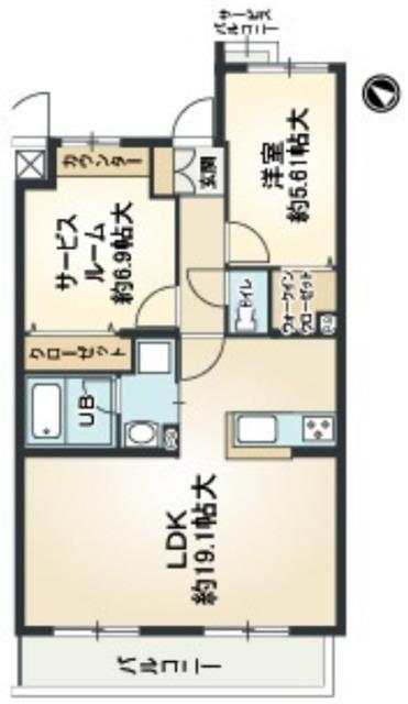 ブレスト我孫子町(2LDK/3階)の間取り写真