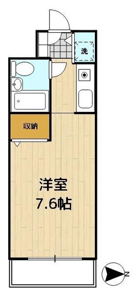 ジョイフル中山壱番館(1K/2階)の間取り写真