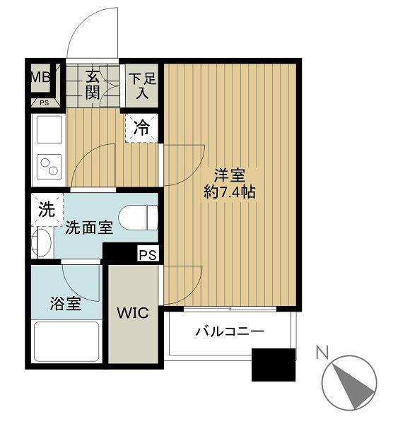 DUARES愛宕虎ノ門(1K/9階)の間取り写真