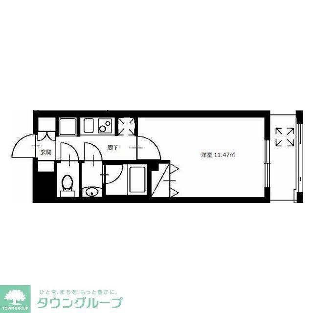 クレジデンス西台イースト(1K/1階)の間取り写真