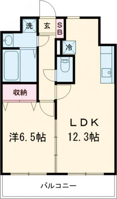 モア ルミーネ(1LDK/2階)の間取り写真