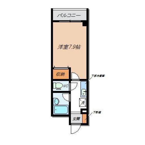 ダイアパレス五番町(1K/2階)の間取り写真