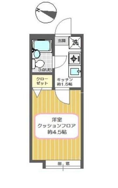 ピア・フェニックス(1K/1階)の間取り写真