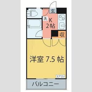 NITTO21弐番館(1K/3階)の間取り写真