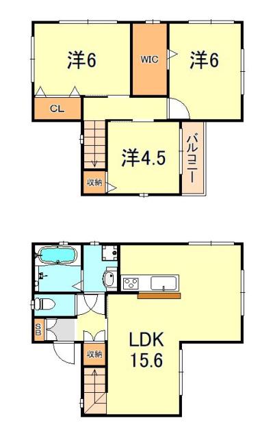 フォレスト住吉D(3LDK/1階)の間取り写真